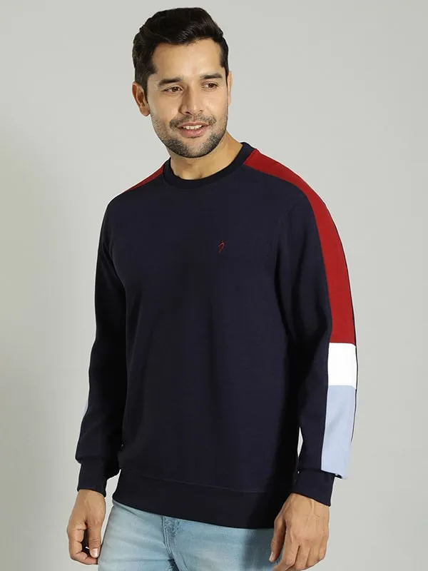 Men Color Block Crew Neck Sweatshirt