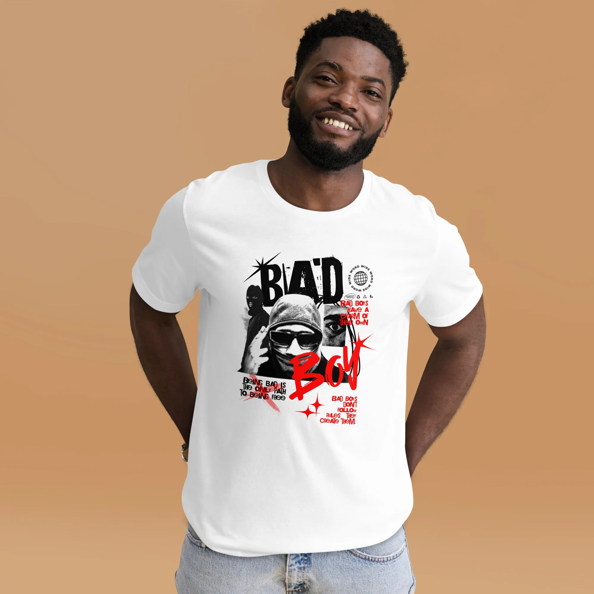 Men's Bad Boy Theme Short Sleeve Graphic T-shirt