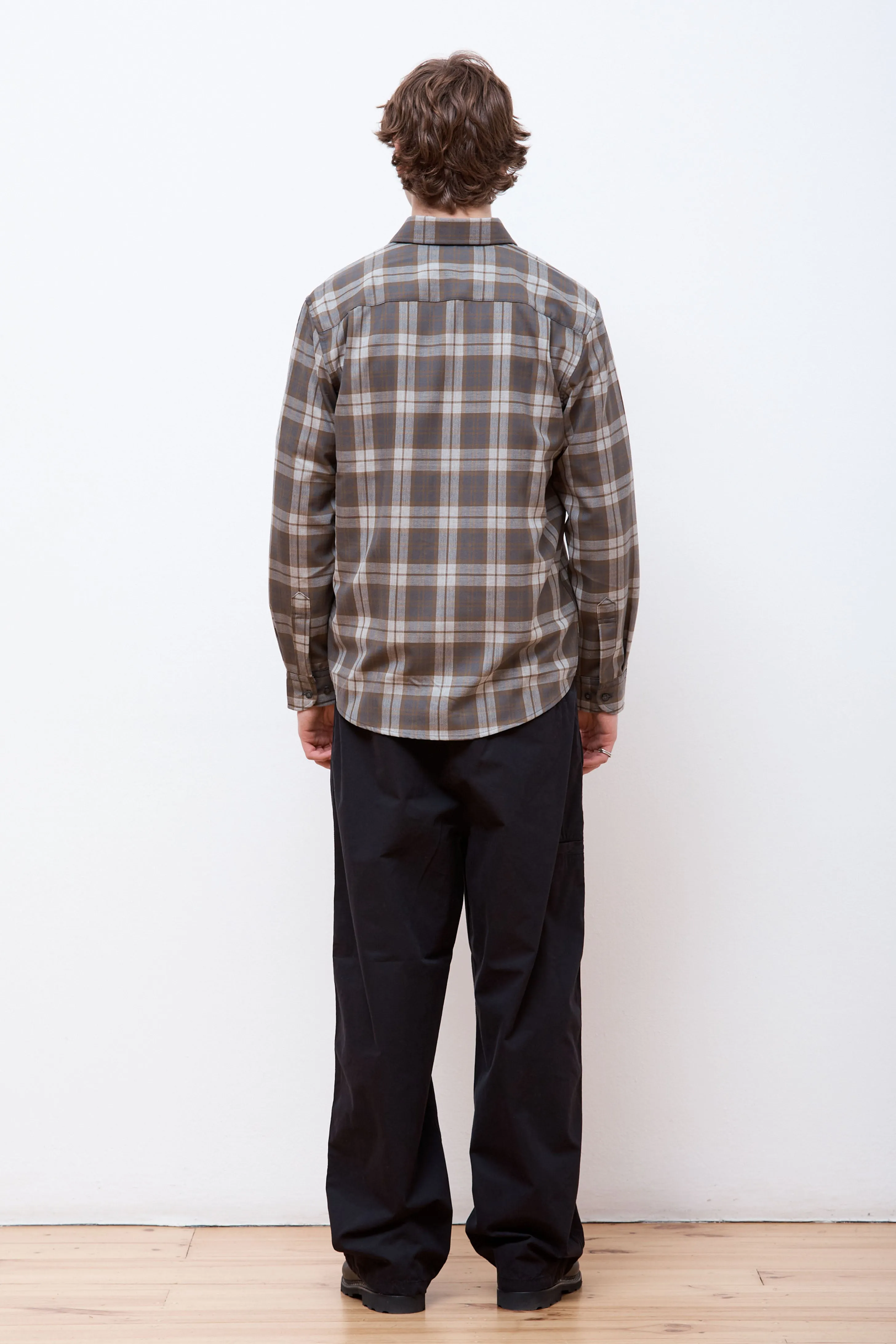 Merino Lodge Shirt Olive/Grey Mix Plaid