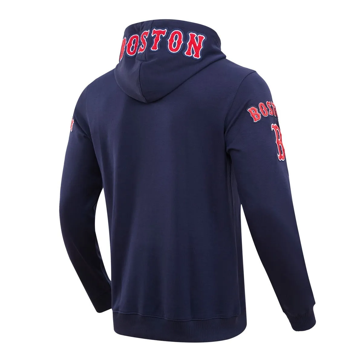 MLB BOSTON RED SOX CLASSIC CHENILLE MEN'S PO HOODIE (MIDNIGHT NAVY)