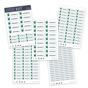 MUSKOKA NORTH STARS HOCKEY Rectangle  Label Pack - 204 Waterproof Labels