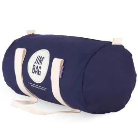 Navy & Cream Barrel Bag