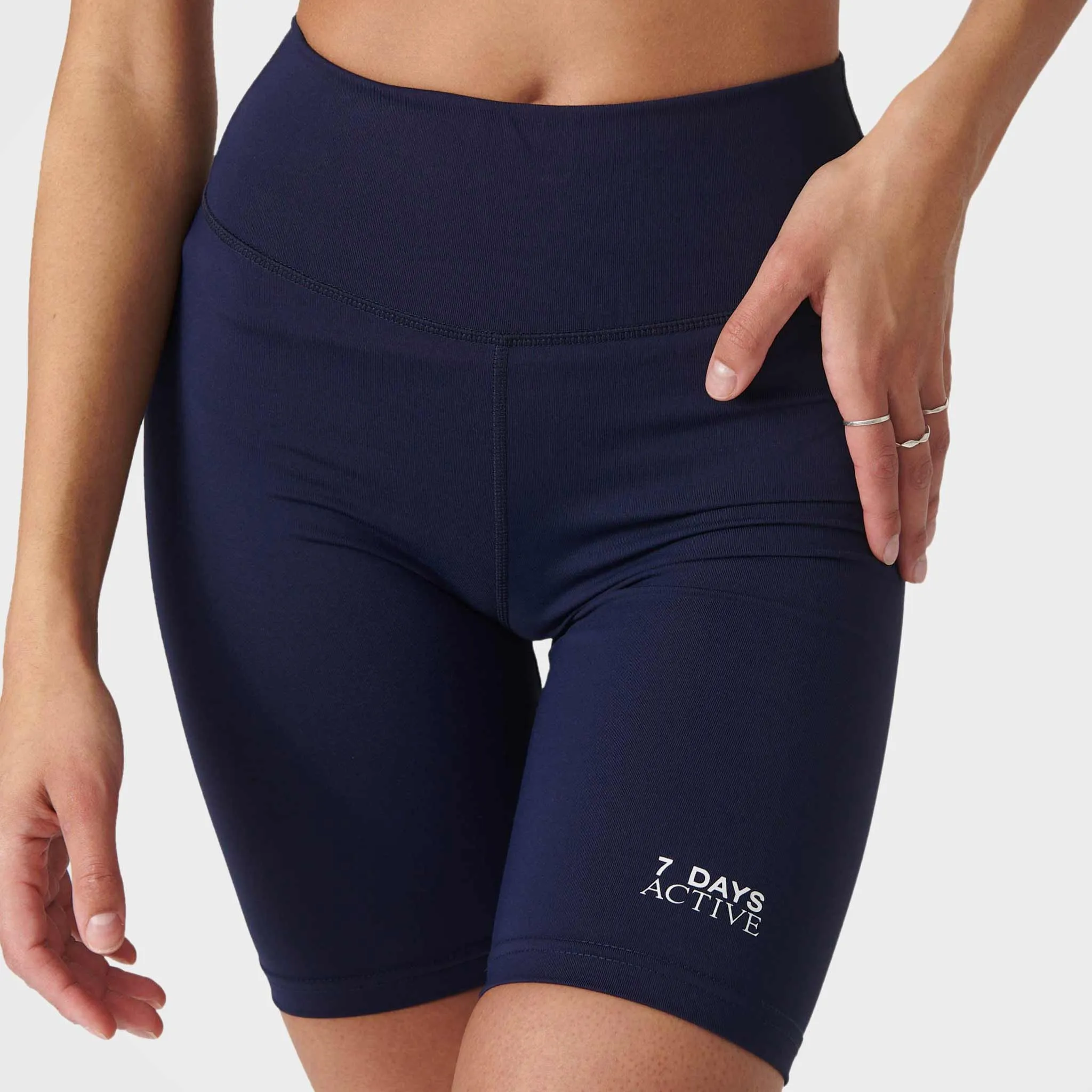 Navy High Waist Bike Shorts by 7Days Active