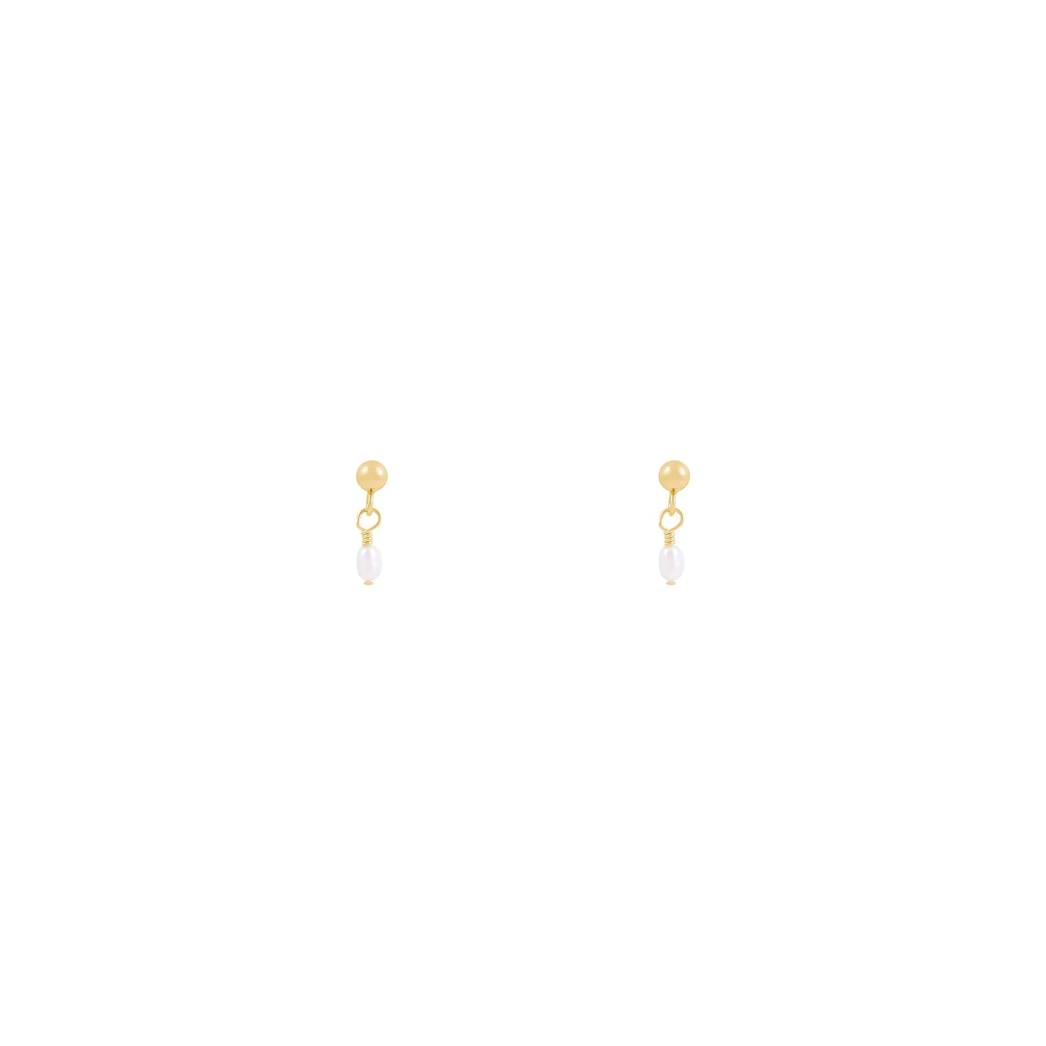 Noa Freshwater Pearl Earrings - Gold