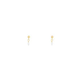 Noa Freshwater Pearl Earrings - Gold