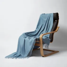 Ocean Blue Cashmere Blanket | Johnstons of Elgin