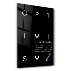 Optimism - Glass Wall Art