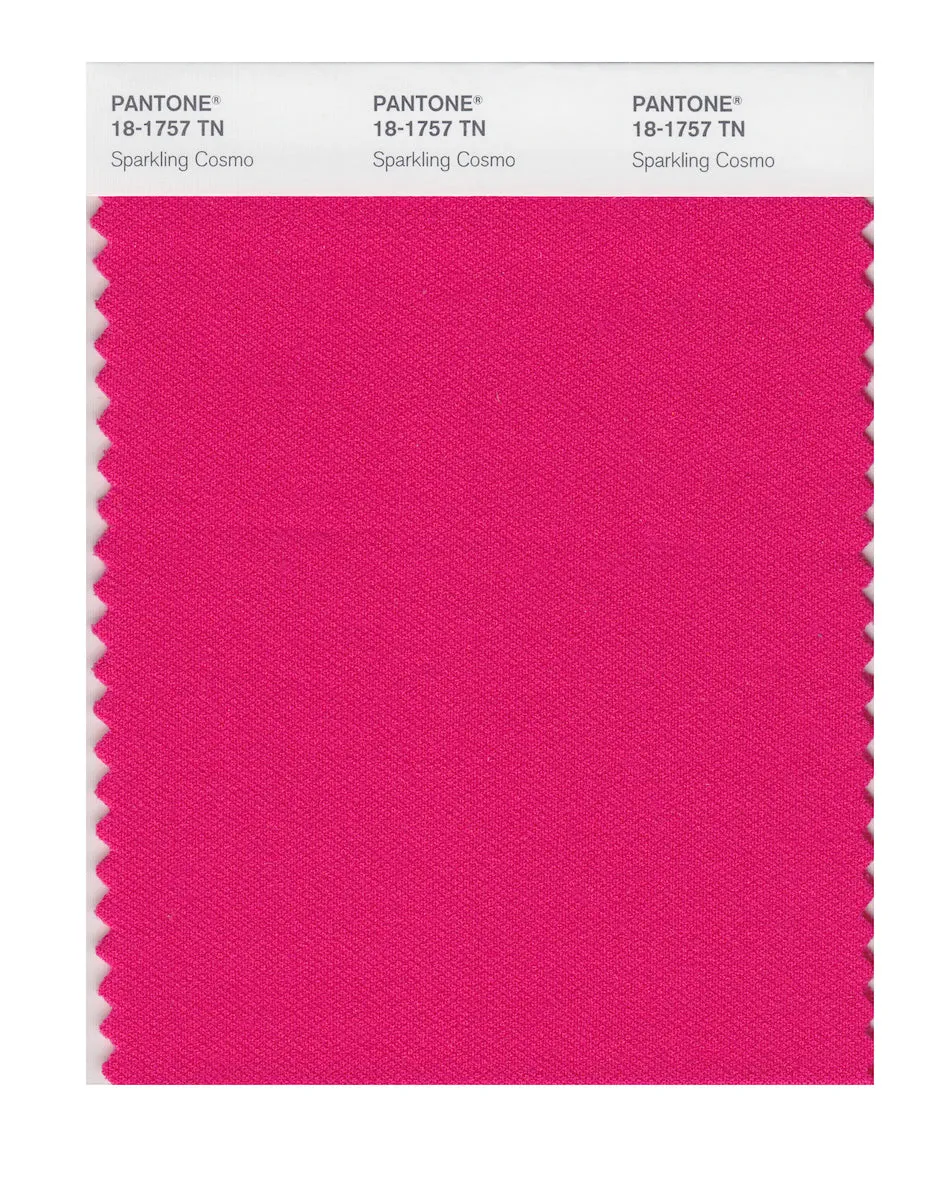 Pantone Nylon Brights Swatch Card 18-1757 TCX (Sparkling Cosmo)