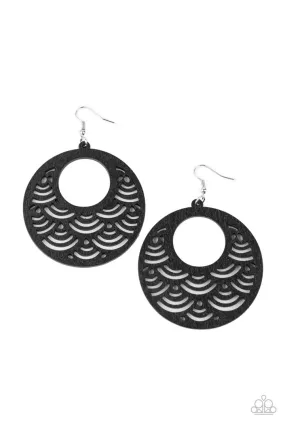 Paparazzi SEA Le Vie! - Black Earrings