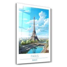 Paris France-Travel Posters | Glass Wall Art