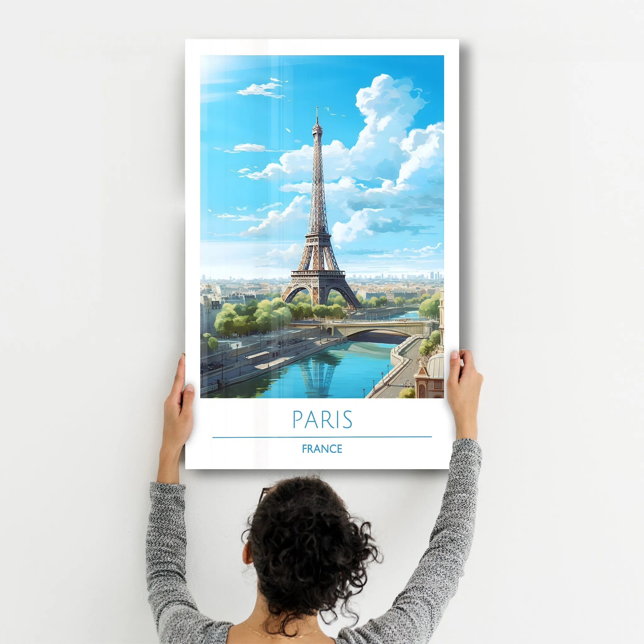 Paris France-Travel Posters | Glass Wall Art