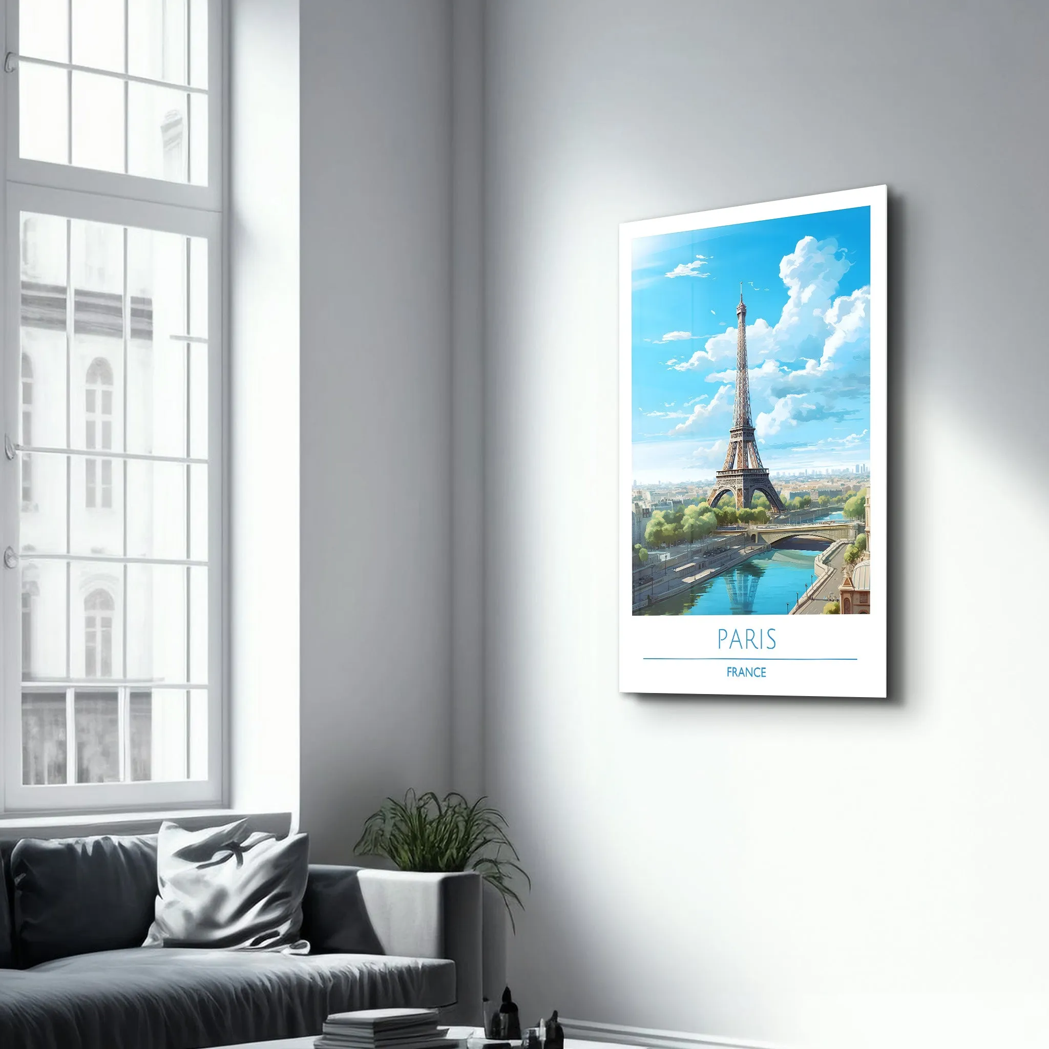 Paris France-Travel Posters | Glass Wall Art