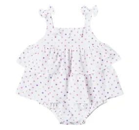 Polka Dot Ruffle Romper