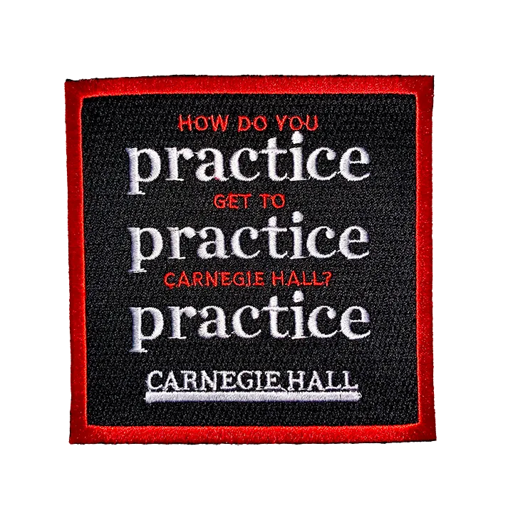 “Practice, Practice, Practice” Iron-On Patch | Retro Collection