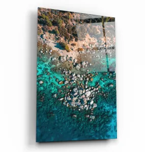 ・"A beautifully tranquil day at Lake Tahoe, CA"・Glass Wall Art