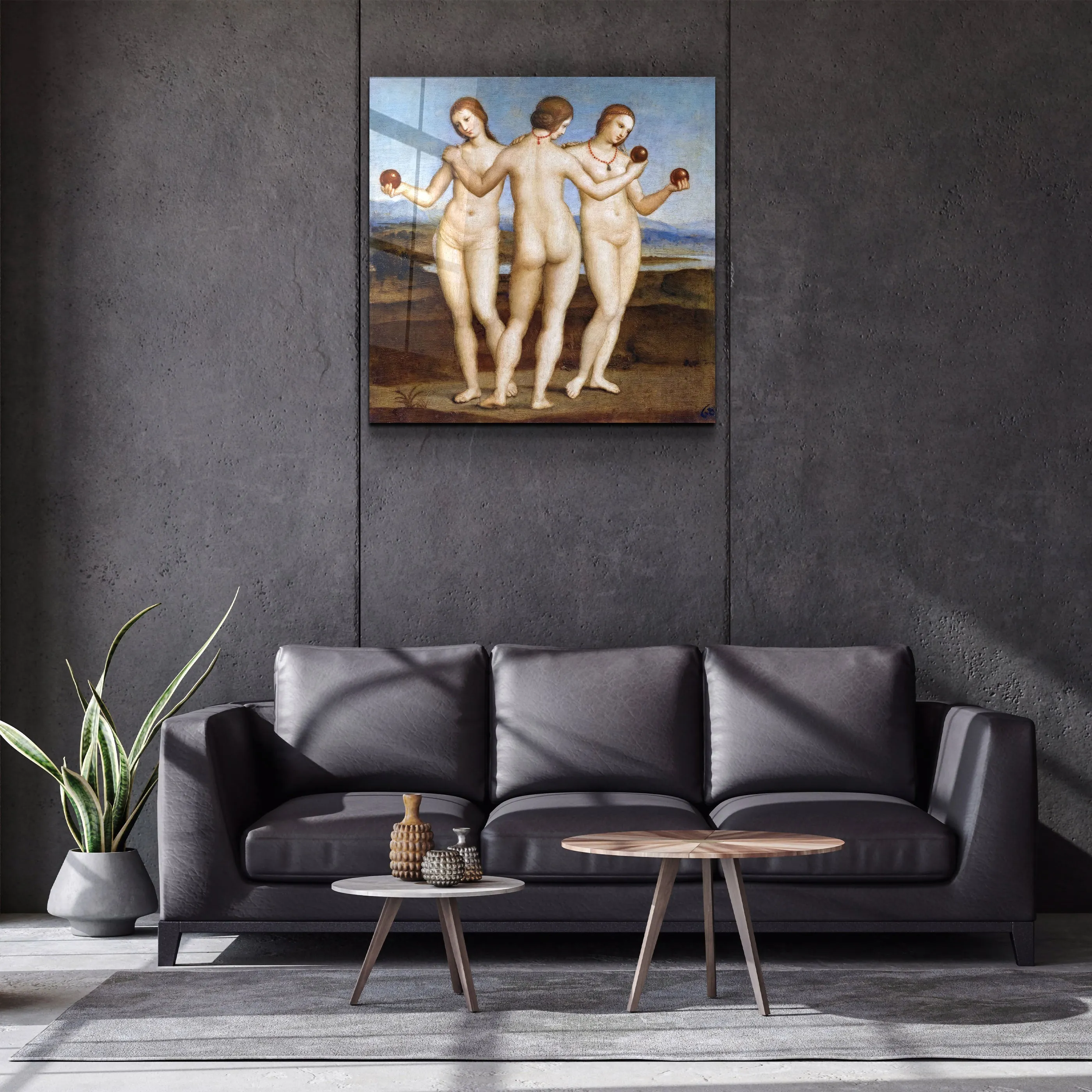 ."Raphael's Three Graces (1504)". Glass Wall Art