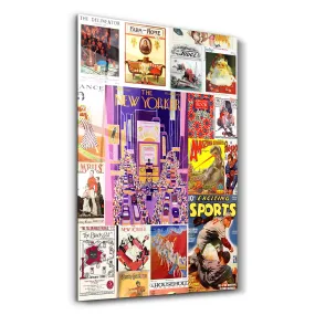 Retro Magazine Covers-11 - Glass Wall Art