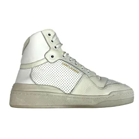 Saint Laurent £720 White Leather Mid Top Sneakers 37