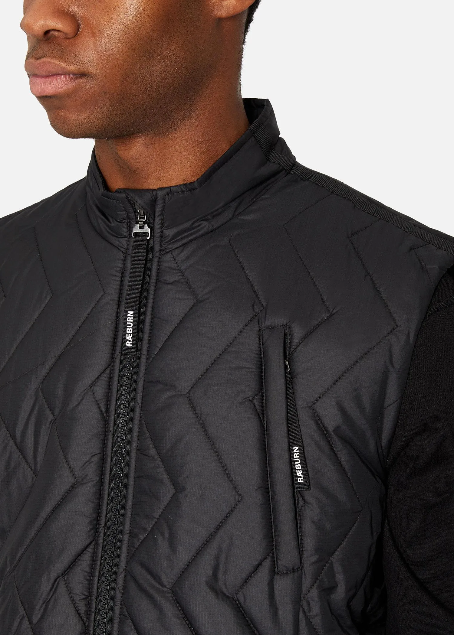 SI QUILTED GILET BLACK