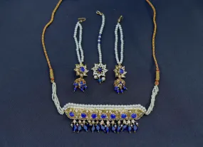 Small Blue Choker Style Jadavi Lacha