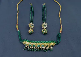 Small Green Choker Style Jadavi Lacha