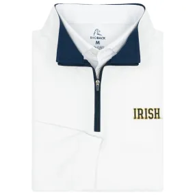 Solid Collegiate Q-Zip - Notre Dame | Solid - White - Notre Dame - 1