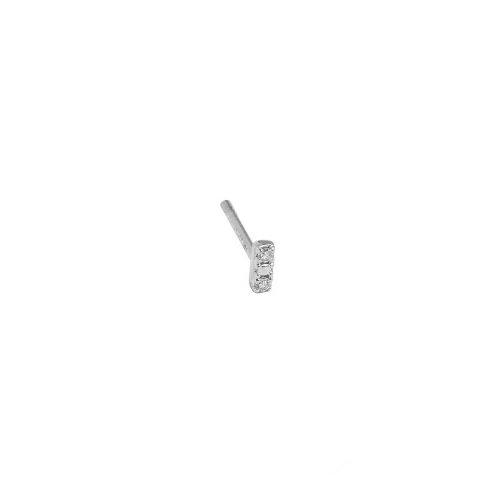 SPARK BAR DIAMOND SILVER PIERCING