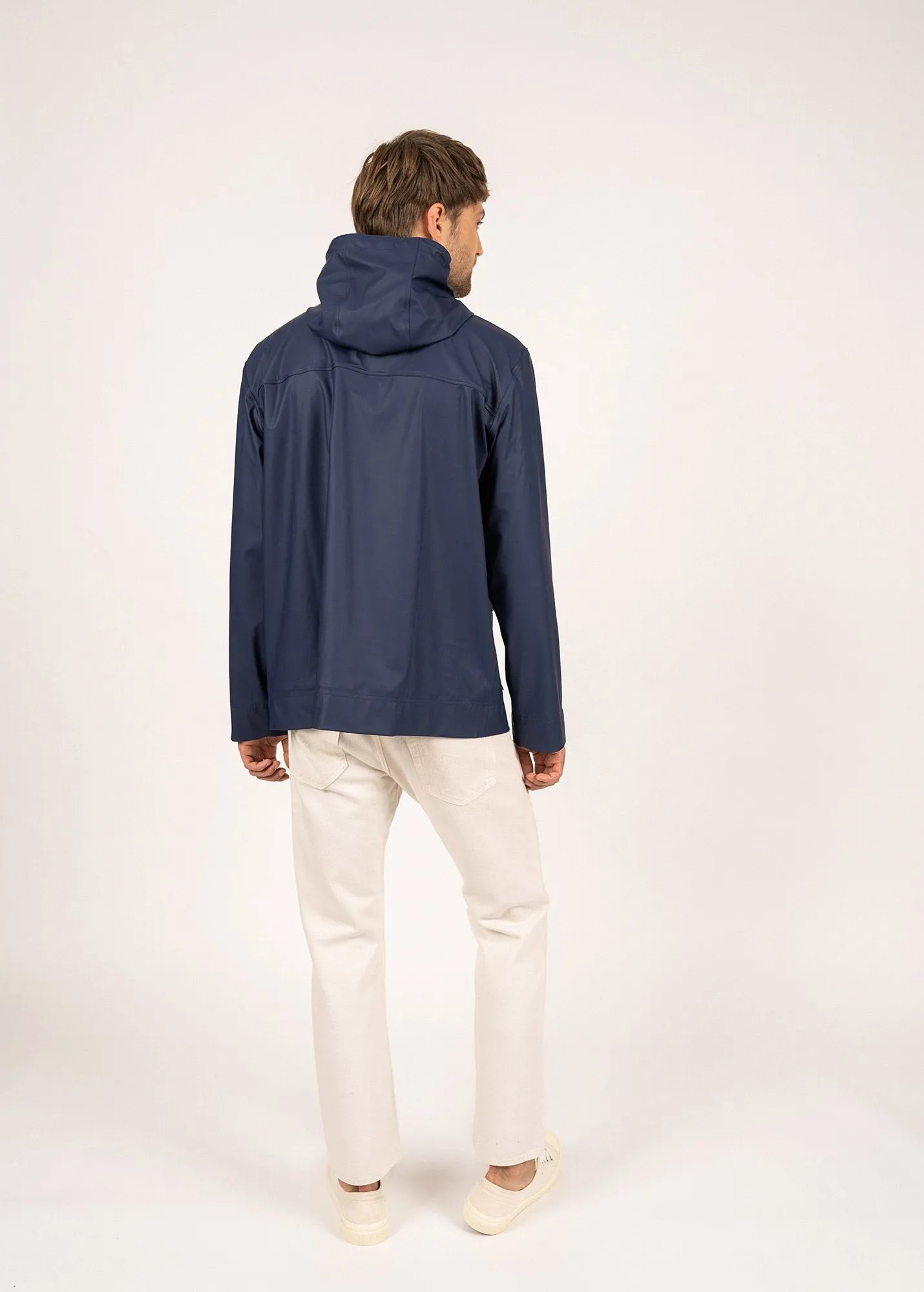 St Diego hooded raincoat - unlined (MARINE)