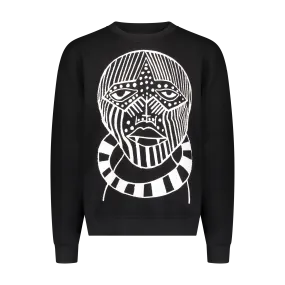 STRIPE FACE CREW BLACK