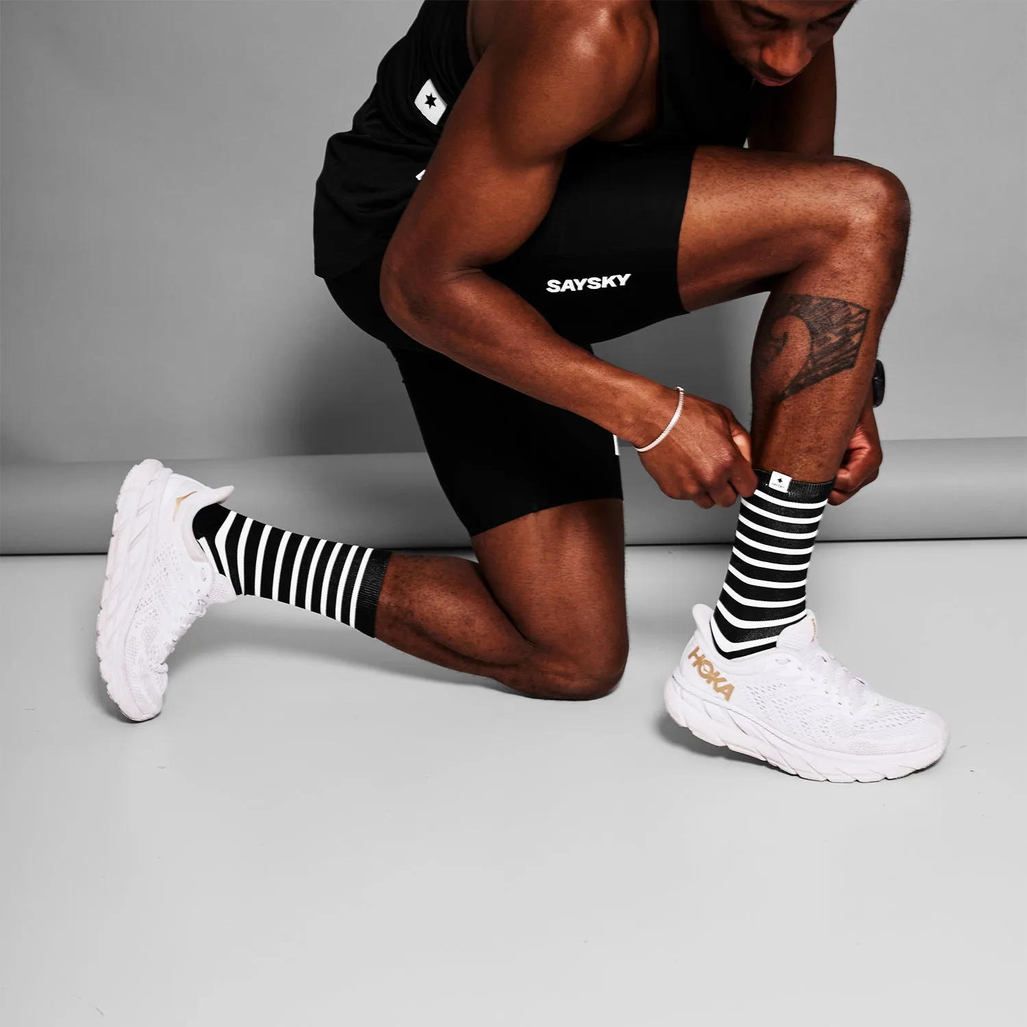 Stripe High Combat Socks