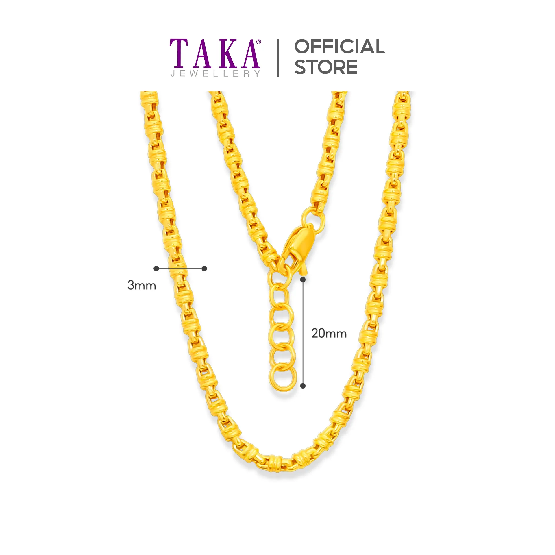 TAKA Jewellery 916 Gold Chain