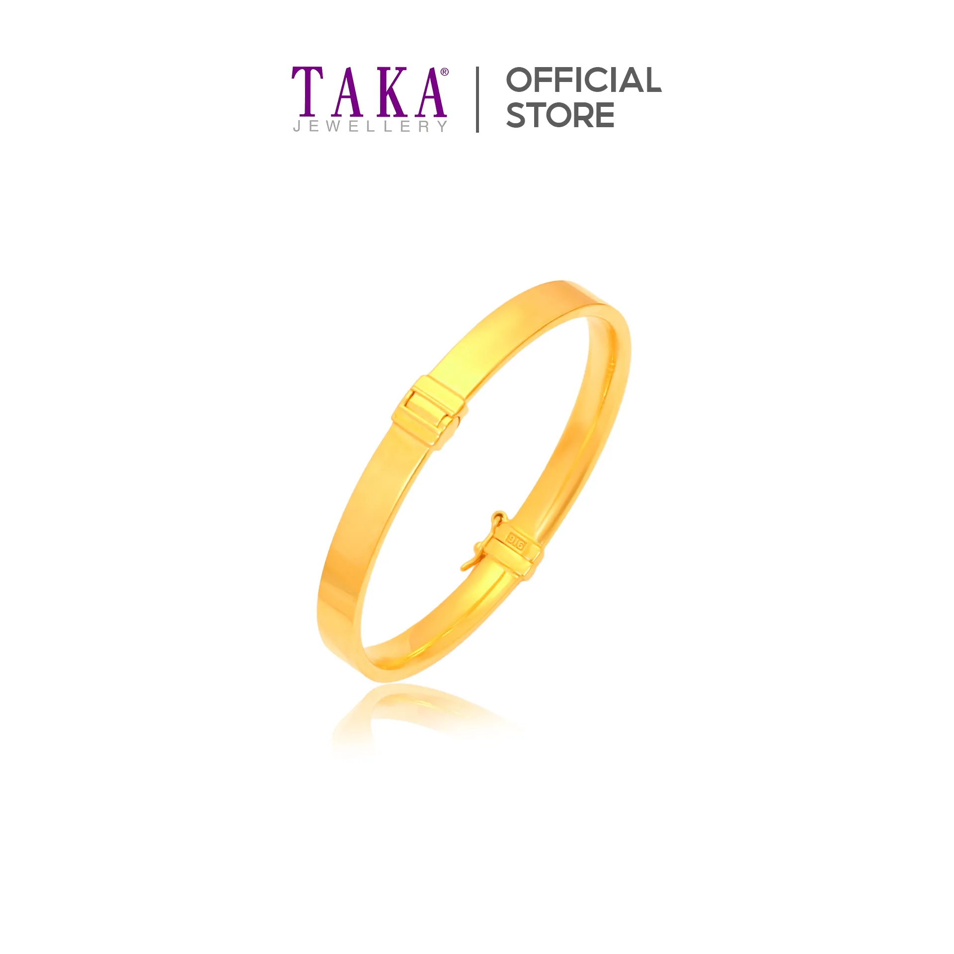 TAKA Jewellery 916 Gold Classic Bangle