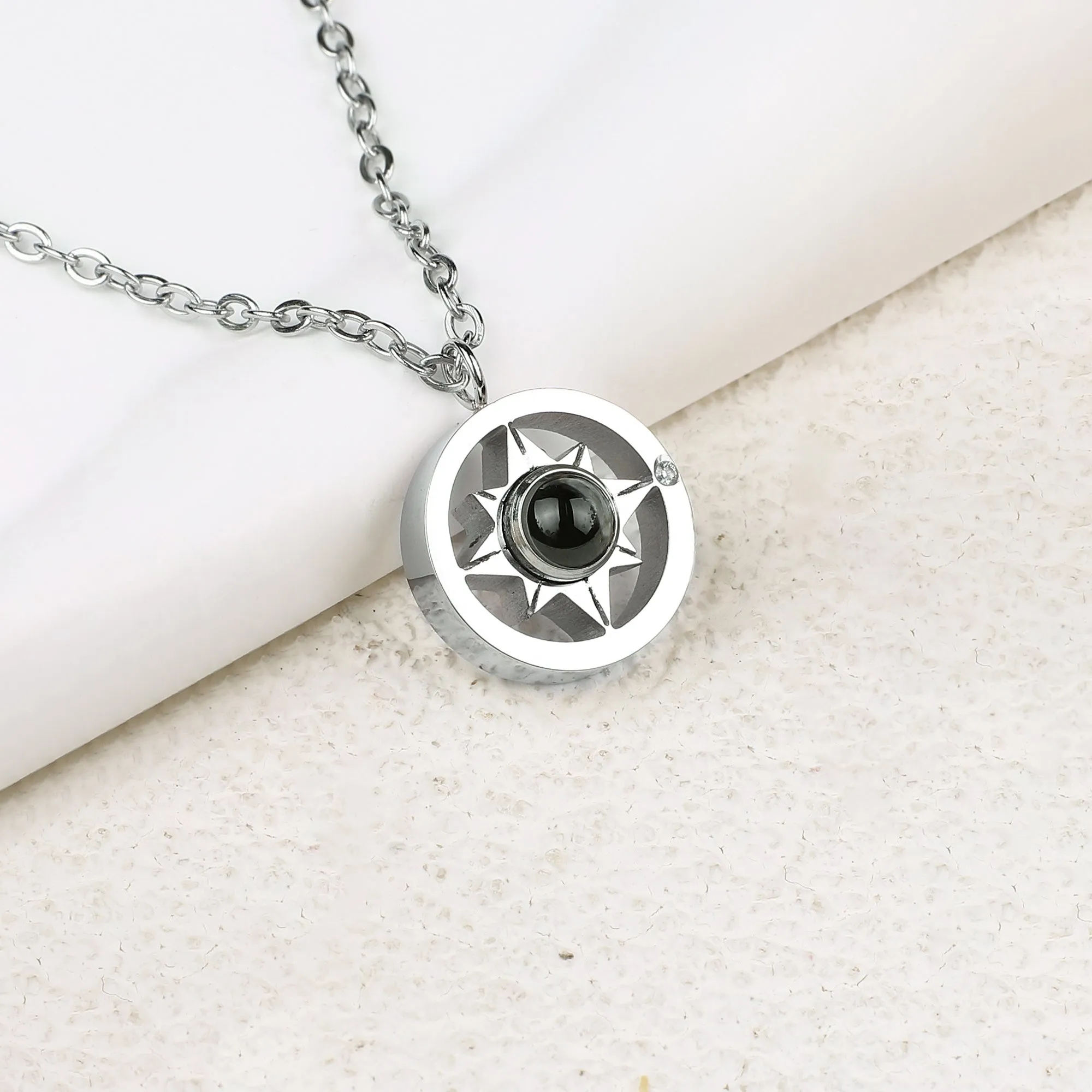 The Adventure Compass Photo Necklace