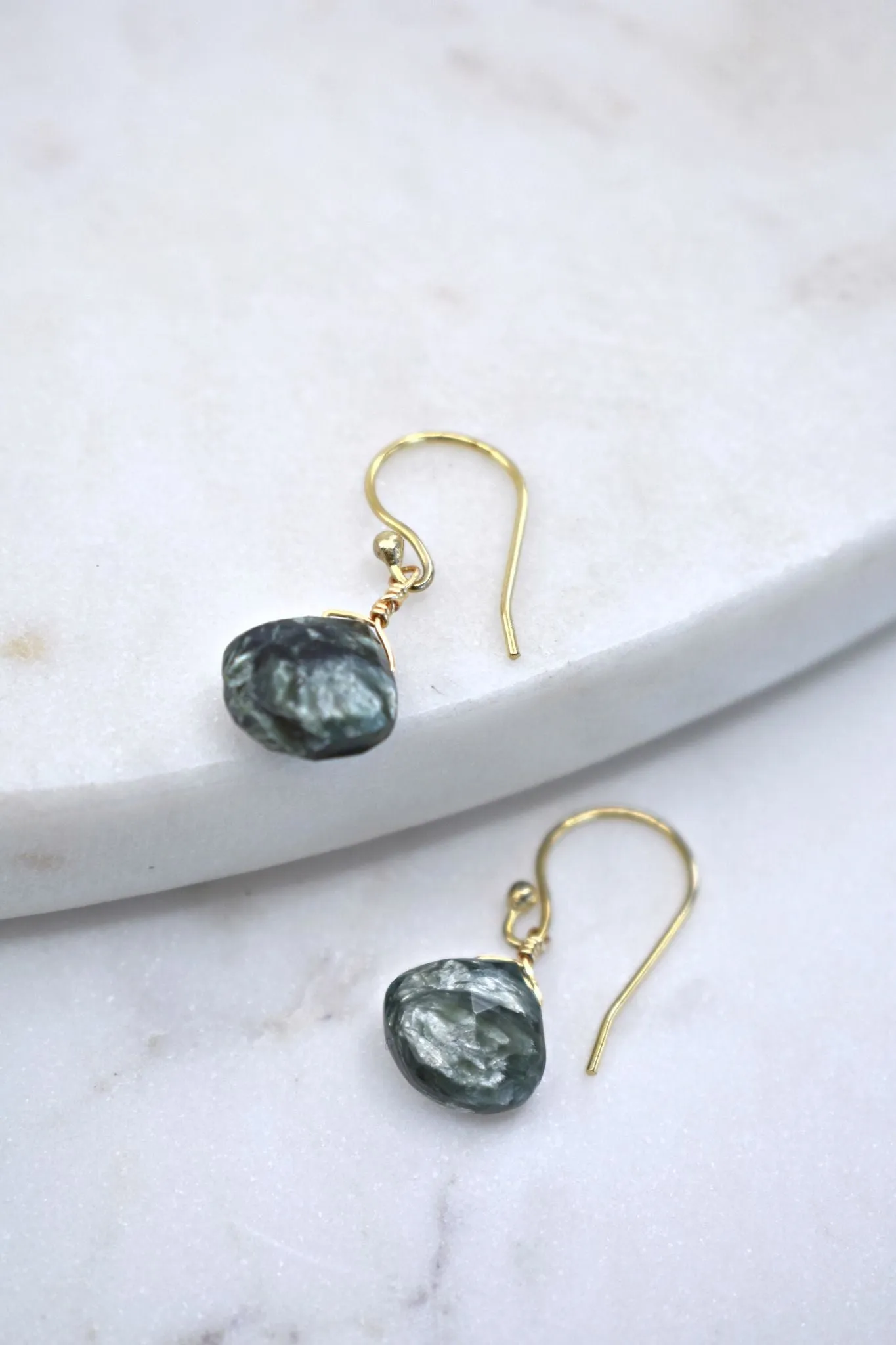 The Bailey Earring in Serpentine