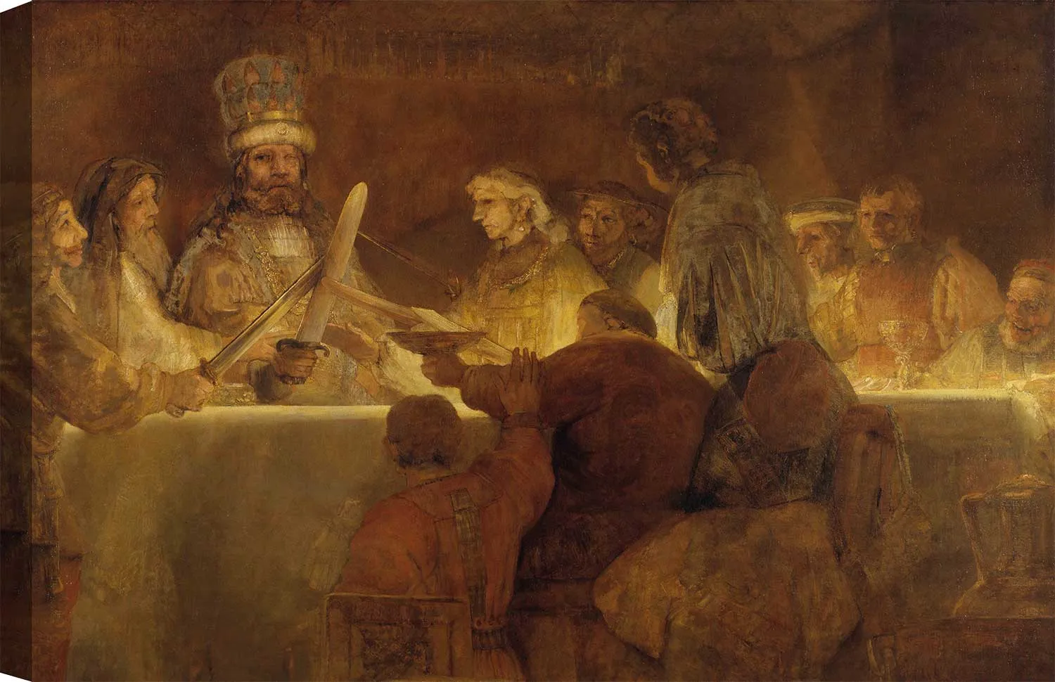 The Conspiracy of the Batavians | Rembrandt Van Rijn Masters Classic Art in Gallery Wrapped Canvas | Various Sizes