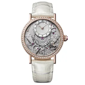 Tradition Dame 7038 Rose Gold with Diamonds 37mm