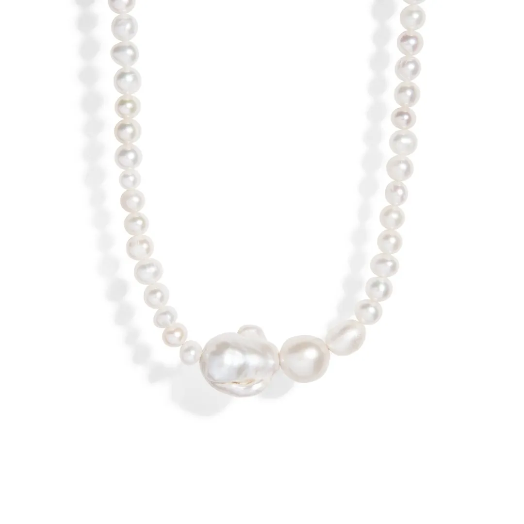 TRI PEARL ACCENT NECKLACE