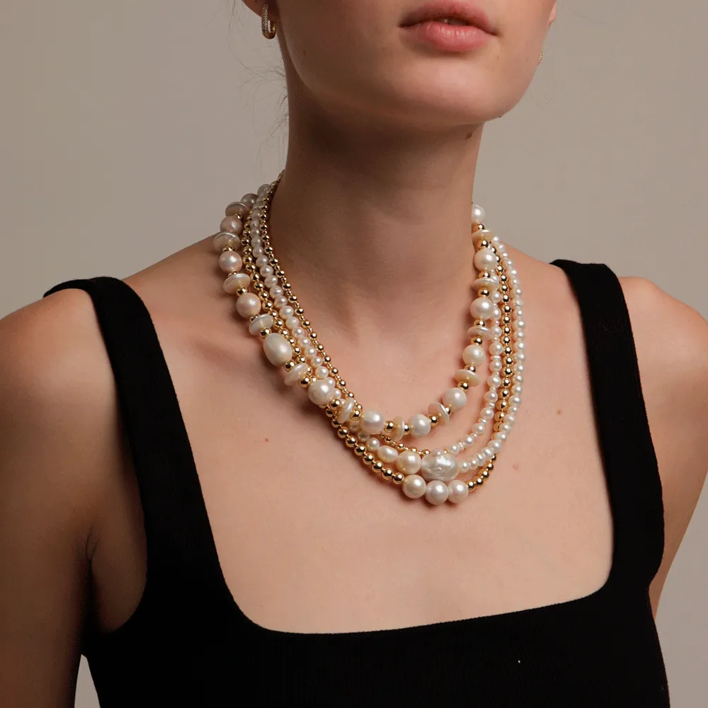 TRI PEARL ACCENT NECKLACE