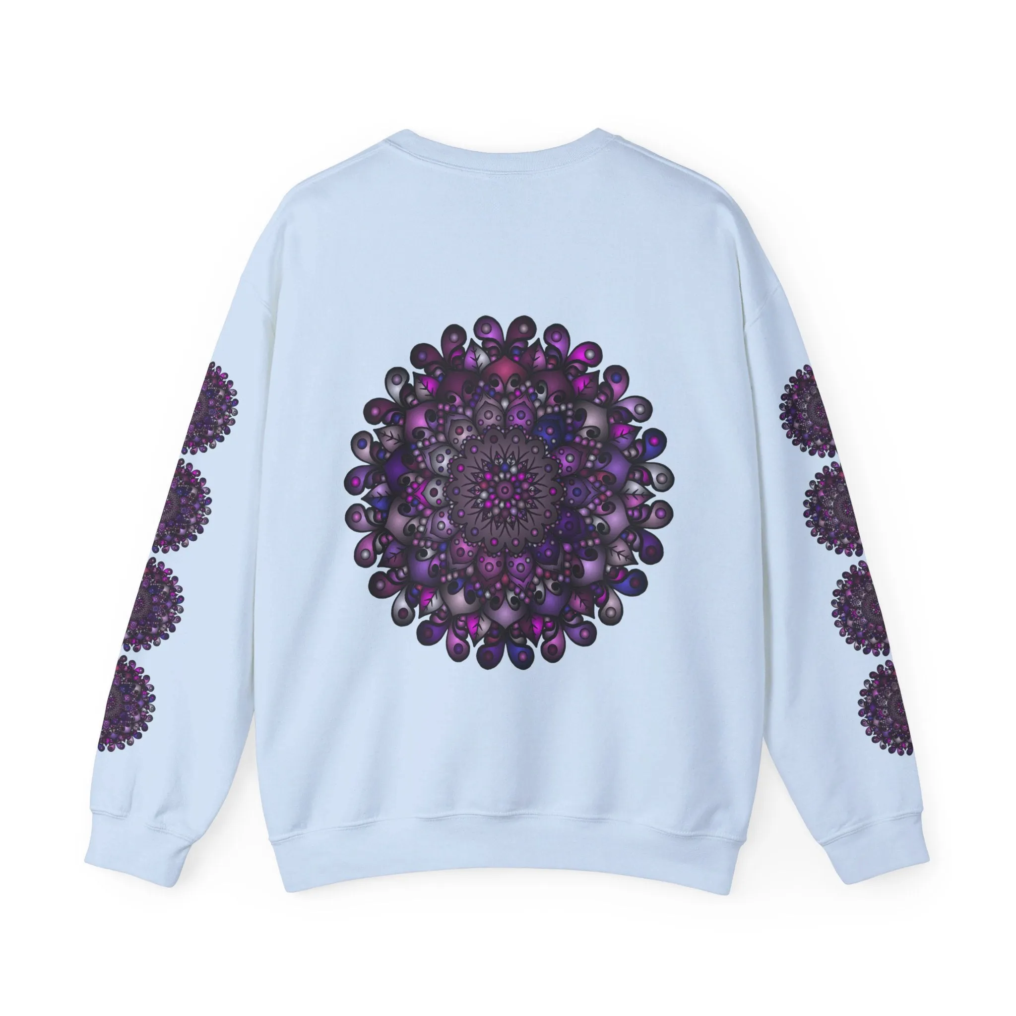 Unisex Heavy Blend™ Crewneck Sweatshirt with Purple Mandala Design