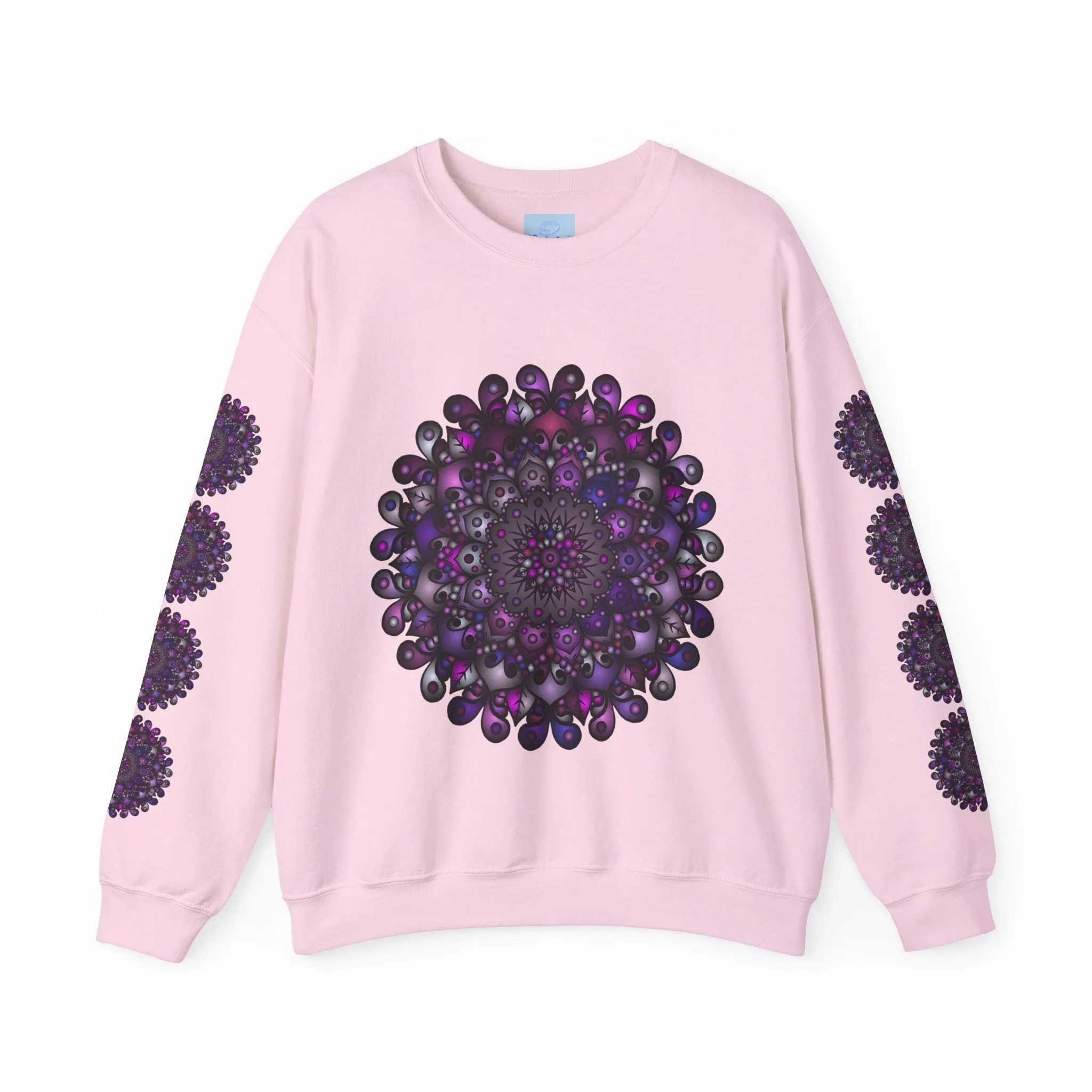 Unisex Heavy Blend™ Crewneck Sweatshirt with Purple Mandala Design