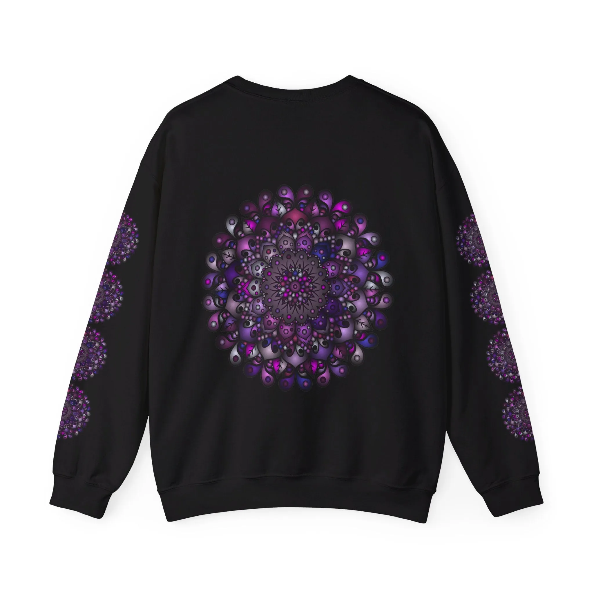 Unisex Heavy Blend™ Crewneck Sweatshirt with Purple Mandala Design