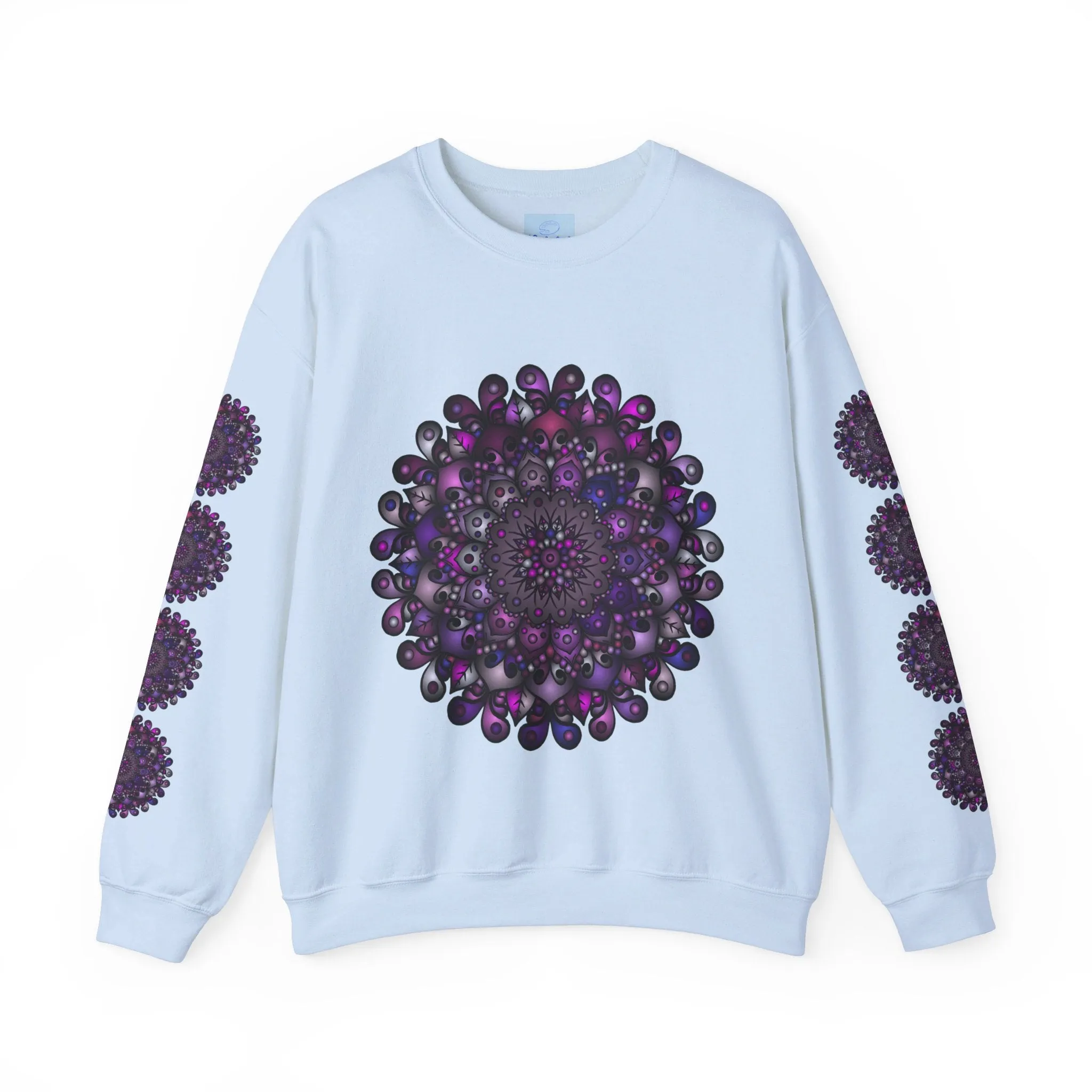 Unisex Heavy Blend™ Crewneck Sweatshirt with Purple Mandala Design