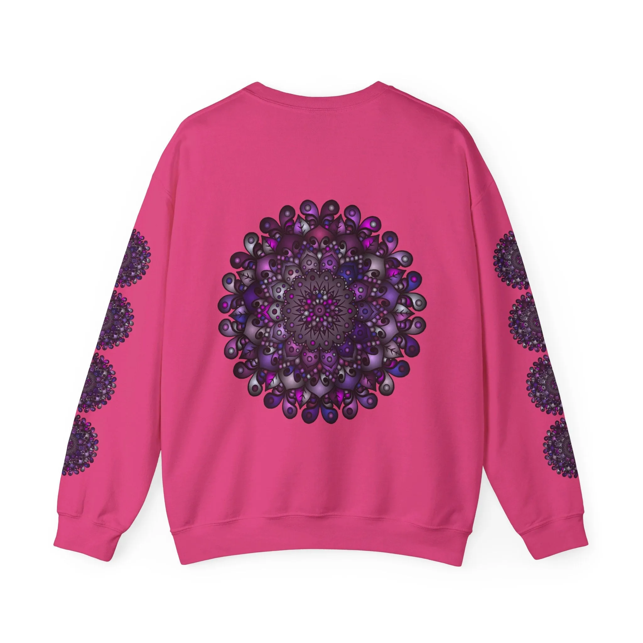 Unisex Heavy Blend™ Crewneck Sweatshirt with Purple Mandala Design