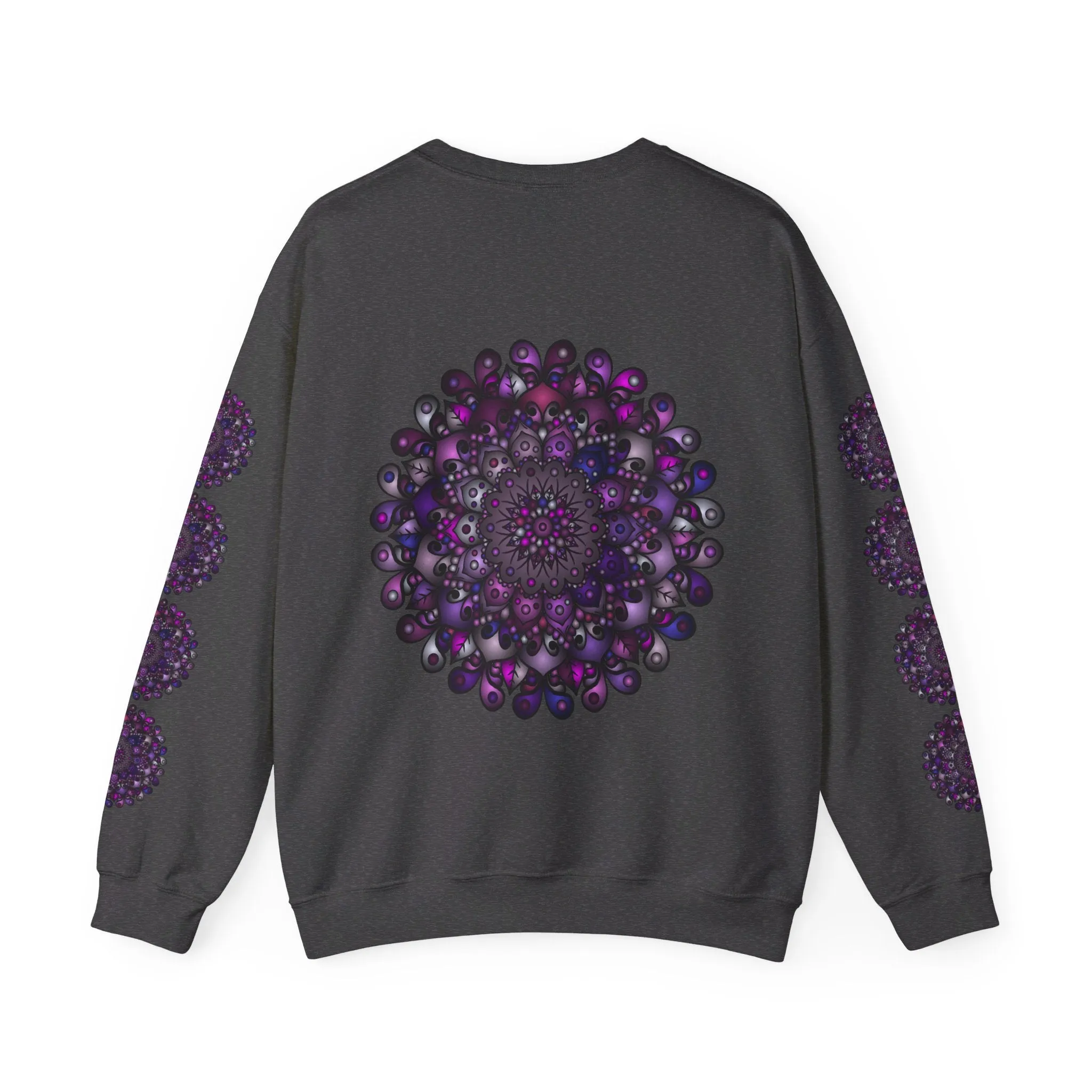 Unisex Heavy Blend™ Crewneck Sweatshirt with Purple Mandala Design