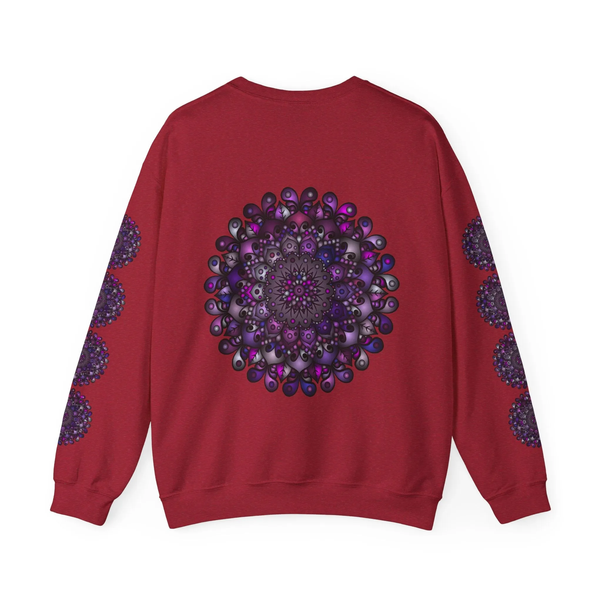 Unisex Heavy Blend™ Crewneck Sweatshirt with Purple Mandala Design