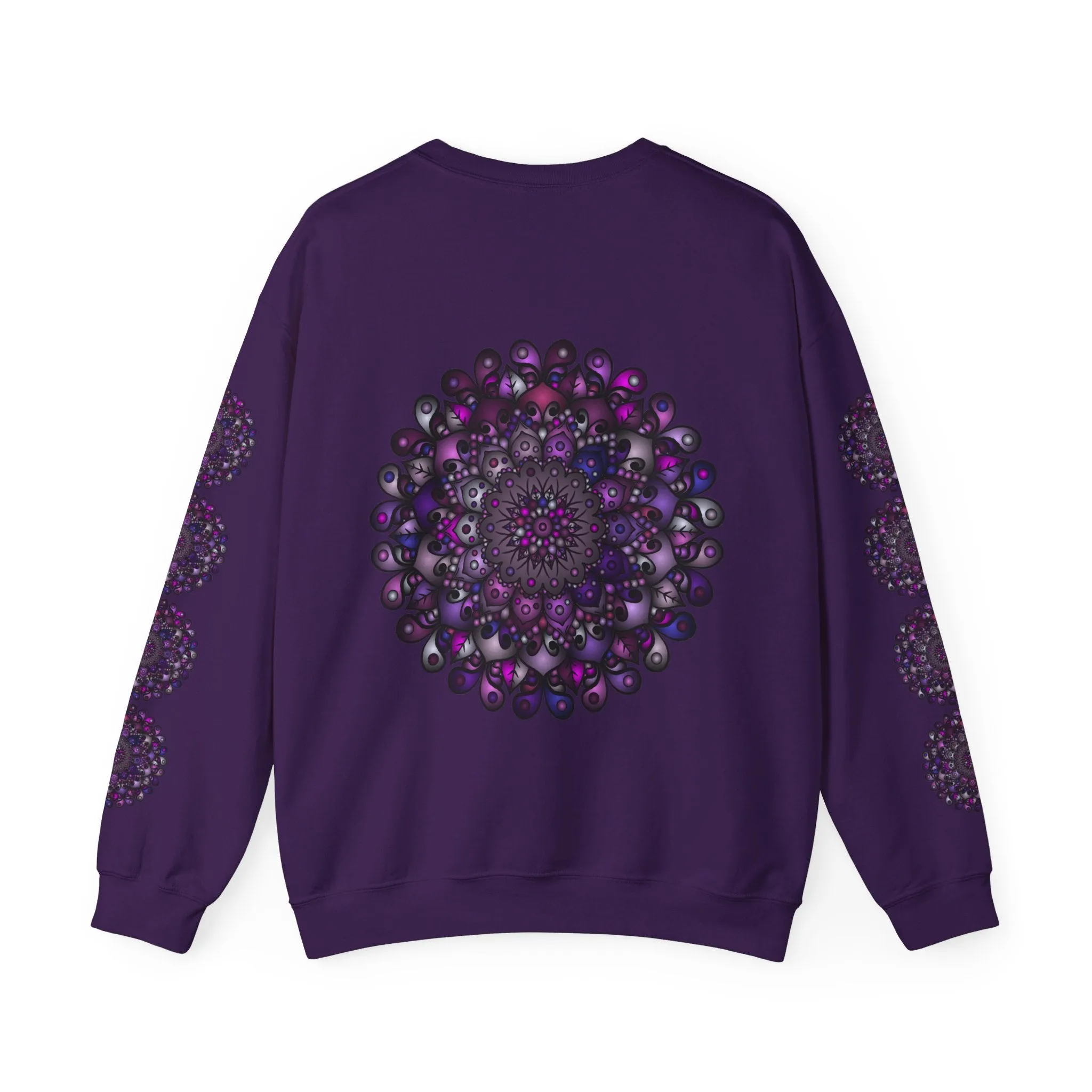 Unisex Heavy Blend™ Crewneck Sweatshirt with Purple Mandala Design