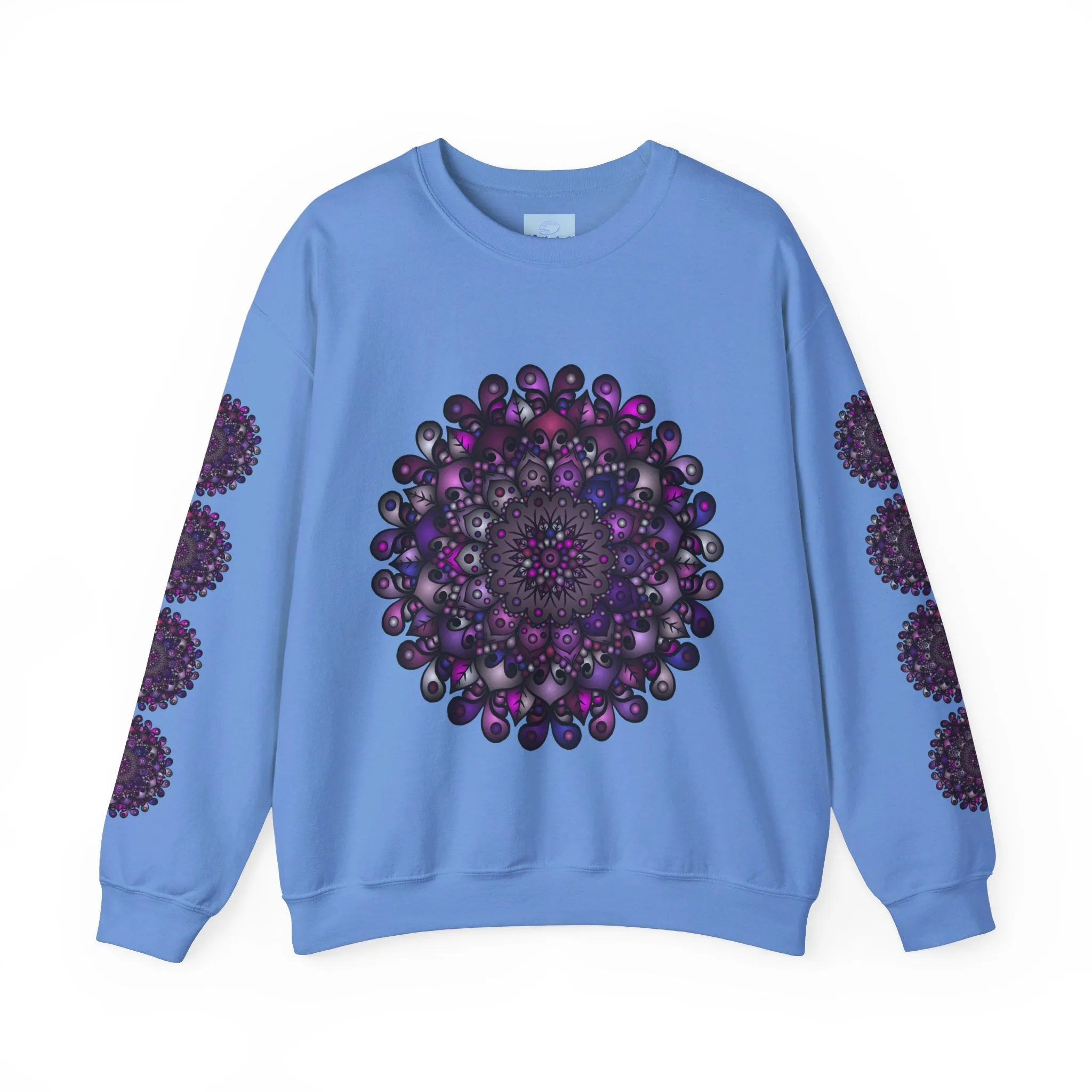 Unisex Heavy Blend™ Crewneck Sweatshirt with Purple Mandala Design