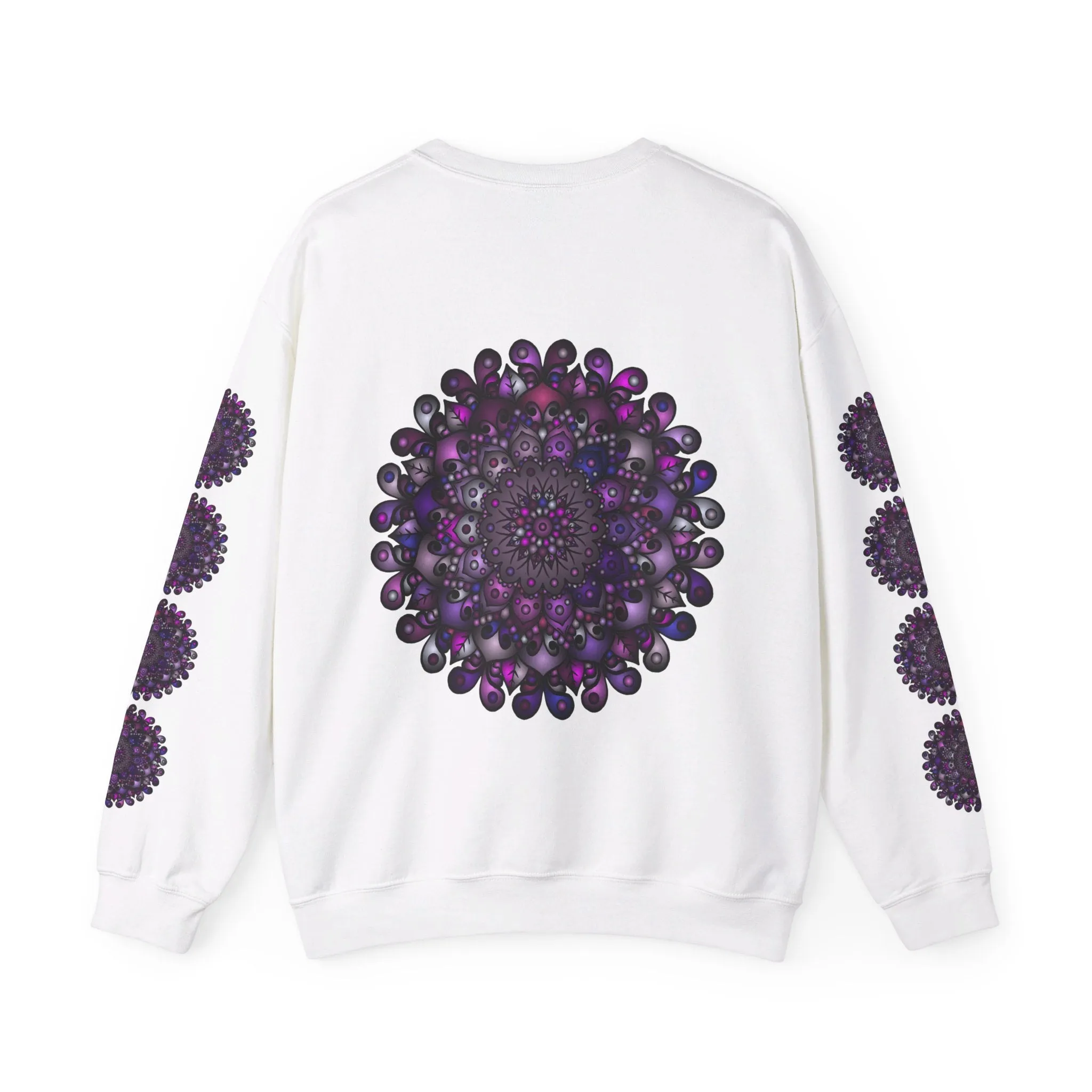 Unisex Heavy Blend™ Crewneck Sweatshirt with Purple Mandala Design