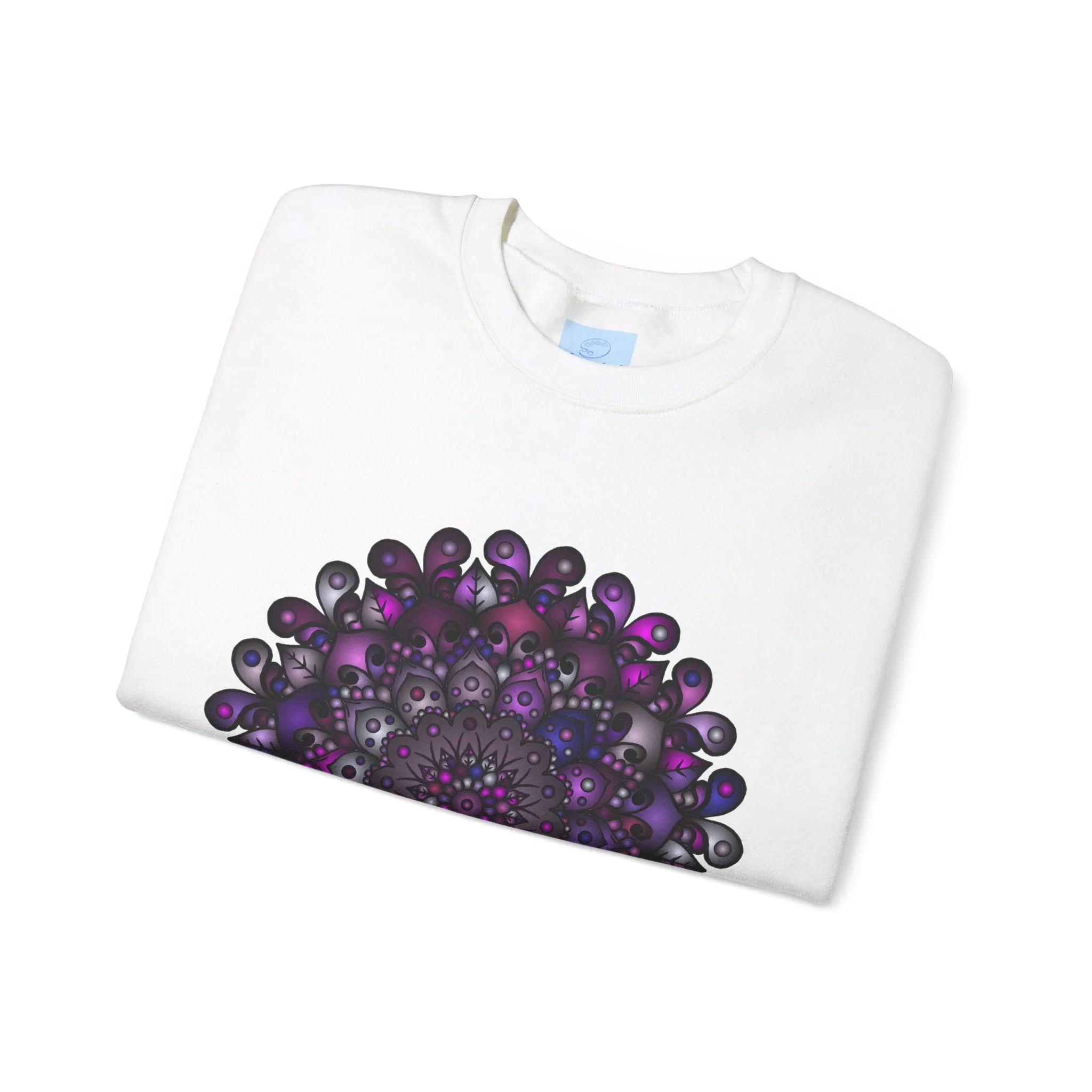 Unisex Heavy Blend™ Crewneck Sweatshirt with Purple Mandala Design