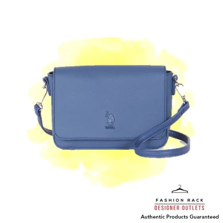 US Polo Assn Portsmouth Crossbody With Flap Pu Blue